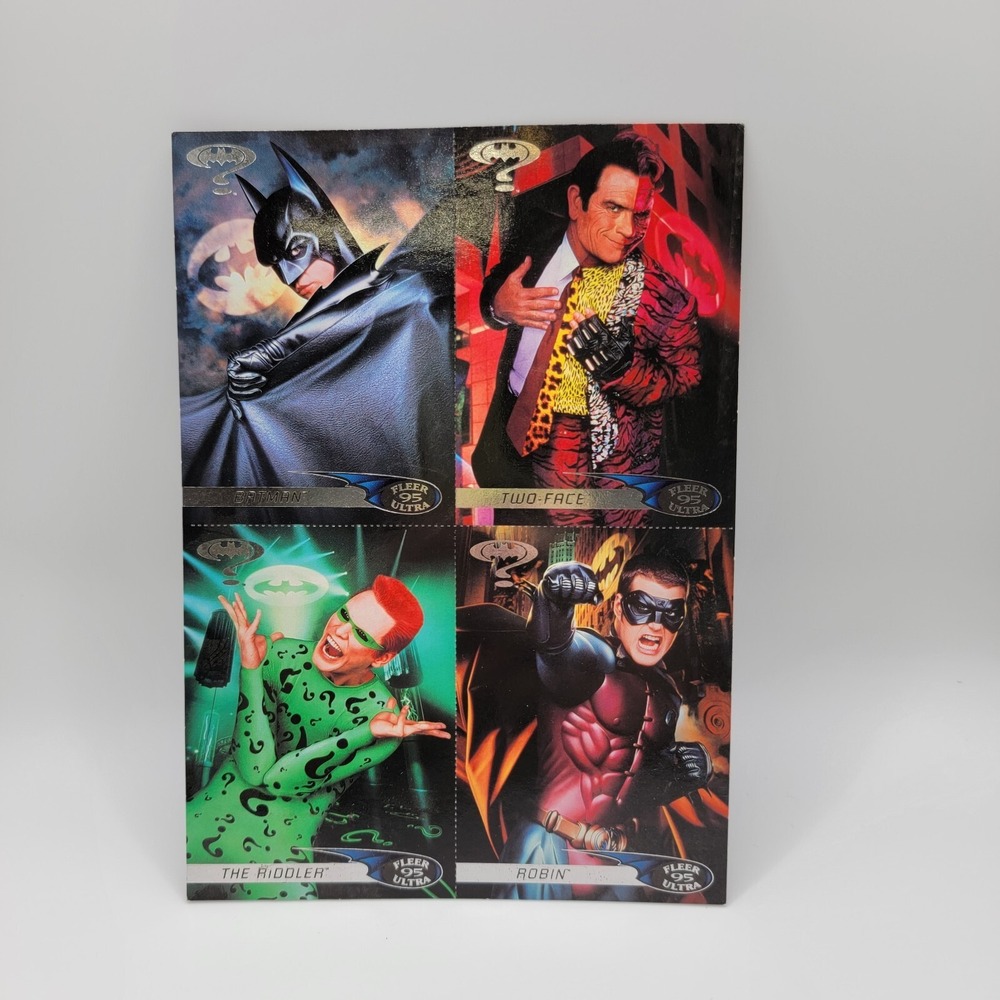 1995 Fleer Ultra "Batman Forever" Target PROMO Sheet  Nos. 1 through 4 Uncut